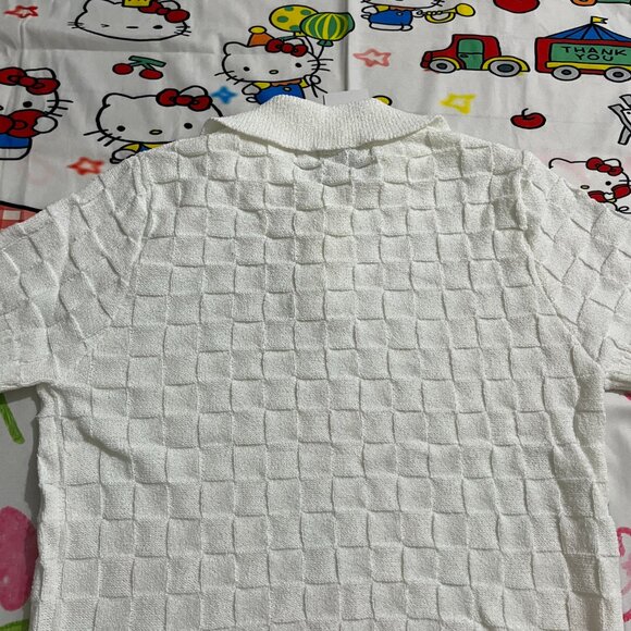 White Casablanca Logo Knit Polo - Picture 7 of 7